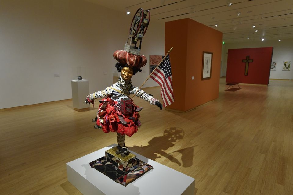 Art on display in the True Colors exhibition at the Art Museum of WVU